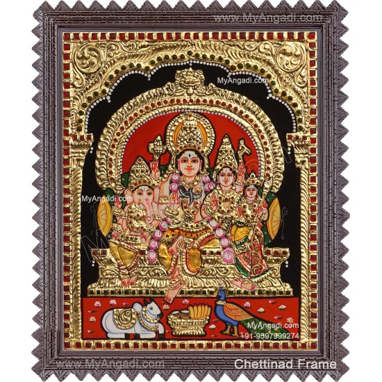 Shiva Family Tanjore Painting