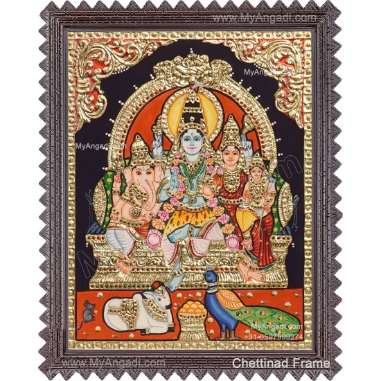 Shiva Family Tanjore Painting