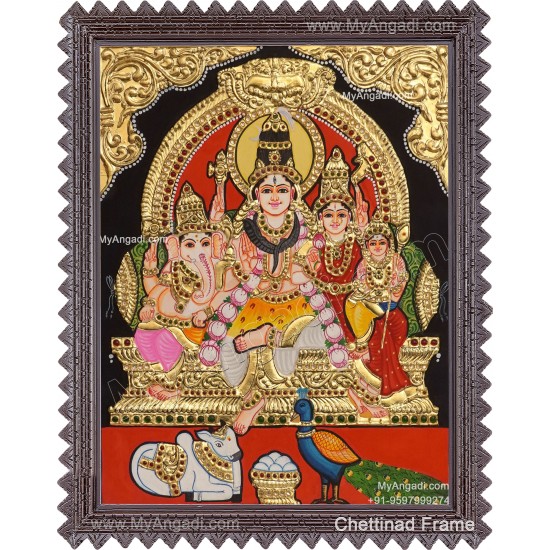 Shiva Family Tanjore Painting