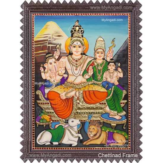 Shiva Family Tanjore Painting