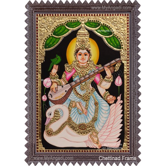 Saraswathi Tanjore Painting