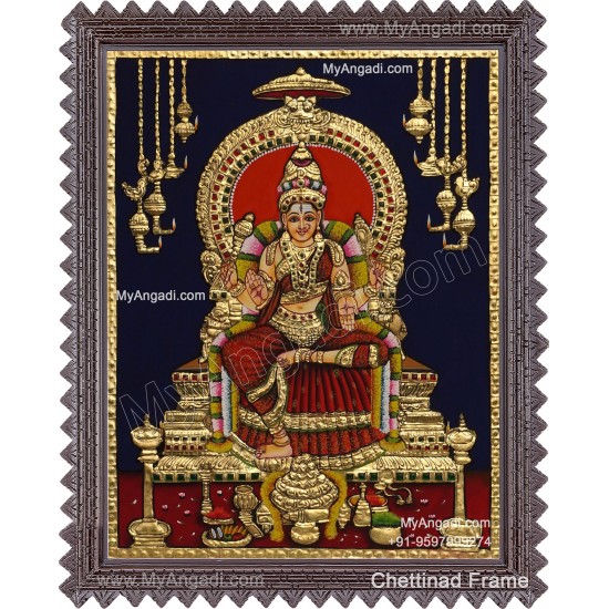 Bhuvaneshvari Amman Tanjore Painting