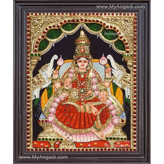 Gajalakshmi 3D Tanjore Painting