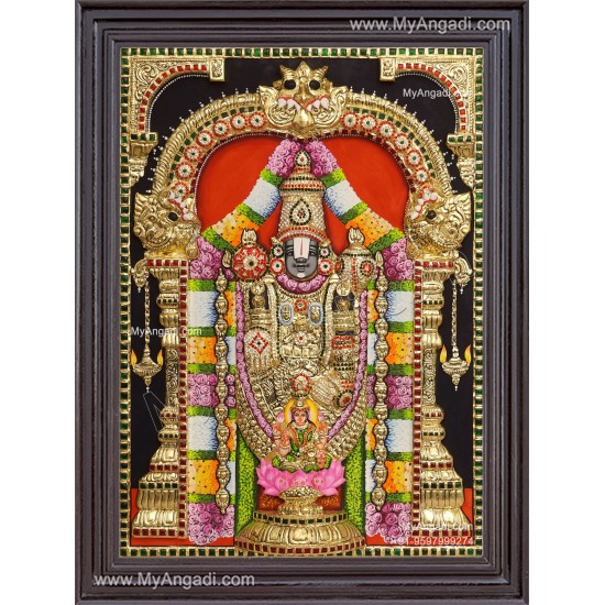 3d Balaji Lakshmi Tanjore Painting