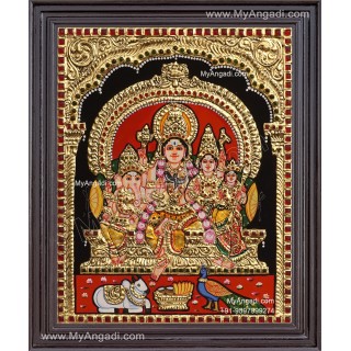 Shiva Family Tanjore Painting