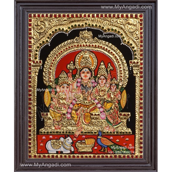 Shiva Family Tanjore Painting
