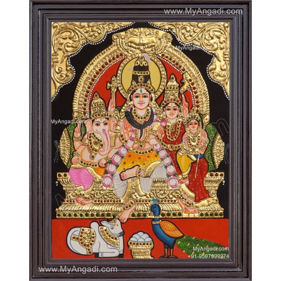 Shiva Family Tanjore Painting