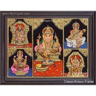 5 Panel  Tanjore Painting