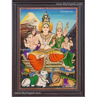 Shiva Family Tanjore Painting