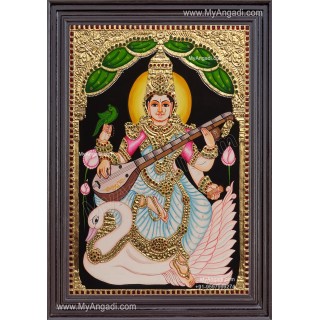 Saraswathi Tanjore Painting