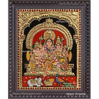 Shiva Family Tanjore Painting