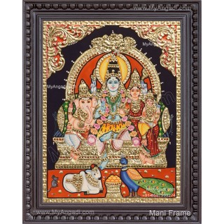 Shiva Family Tanjore Painting