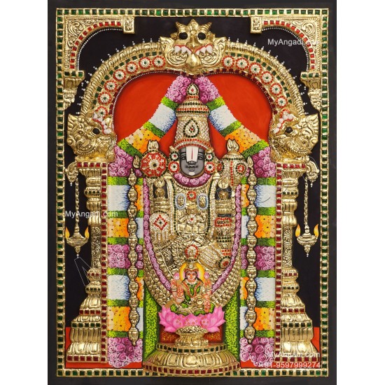 3d Balaji Lakshmi Tanjore Painting