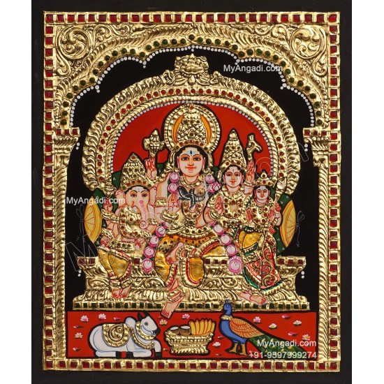 Shiva Family Tanjore Painting