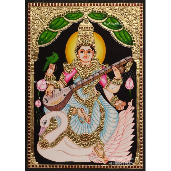 Saraswathi Tanjore Painting