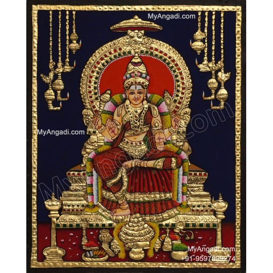 Bhuvaneshvari Amman Tanjore Painting