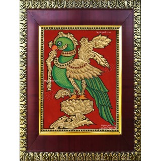 Parrot Tanjore Painting