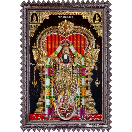3D Balaji Lakshmi Tanjore Painting 3D Balaji Lakshmi Tanjore Painting
