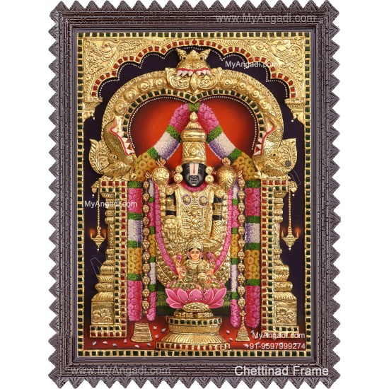 3d Balaji Lakshmi Tanjore Painting 3d Balaji Lakshmi Tanjore Painting