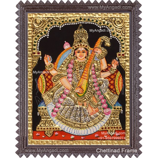 Saraswathi Tanjore Painting
