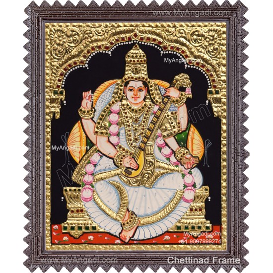 Saraswathi Tanjore Painting Saraswathi Tanjore Painting