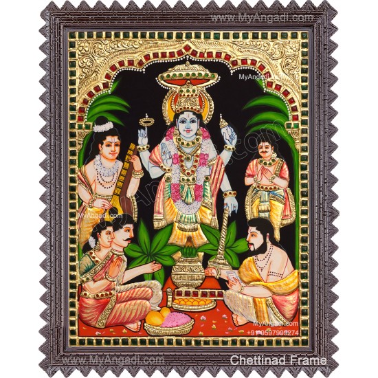 Sathyanarayana Swamy Tanjore Painting