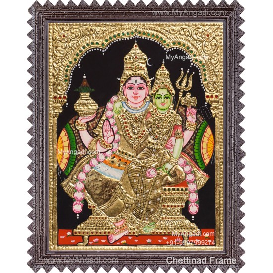 Shiva Parvathi Tanjore Painting