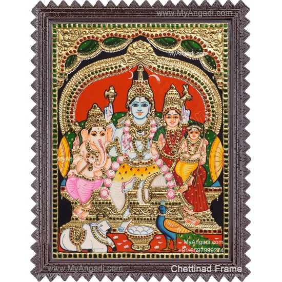 Shiva Family Tanjore Painting