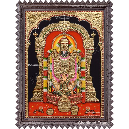 Balaji with Lakshmi Tanjore Painting