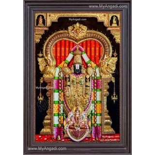 3D Balaji Lakshmi Tanjore Painting