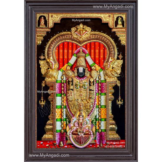 3D Balaji Lakshmi Tanjore Painting 3D Balaji Lakshmi Tanjore Painting