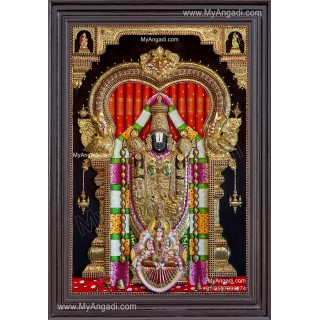 3D Balaji Lakshmi Tanjore Painting