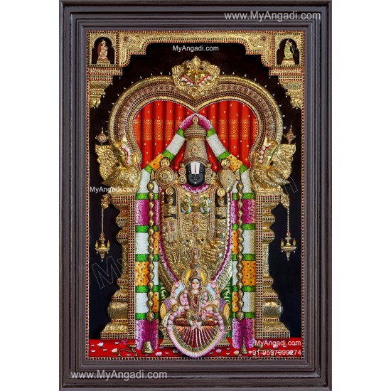 3D Balaji Lakshmi Tanjore Painting 3D Balaji Lakshmi Tanjore Painting
