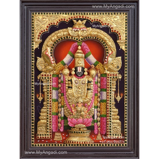 3d Balaji Lakshmi Tanjore Painting 3d Balaji Lakshmi Tanjore Painting