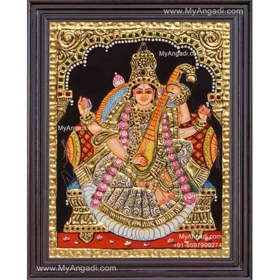 Saraswathi Tanjore Painting