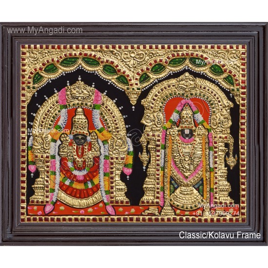 Balaji Padmavathy Thaayar Tanjore Painting