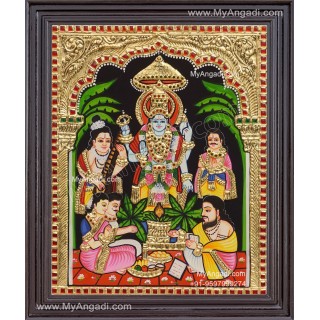 Sathya Narayana Swamy Tanjore Painting