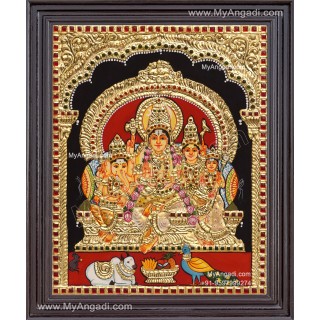 Shiva Family Tanjore Painting
