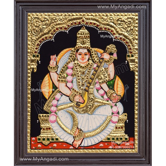 Saraswathi Tanjore Painting Saraswathi Tanjore Painting