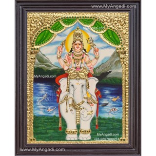 Indran Iravatham Tanjore Painting