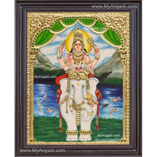 Indran Iravatham Tanjore Painting Indran Iravatham Tanjore Painting