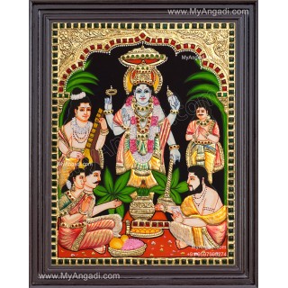 Sathyanarayana Swamy Tanjore Painting