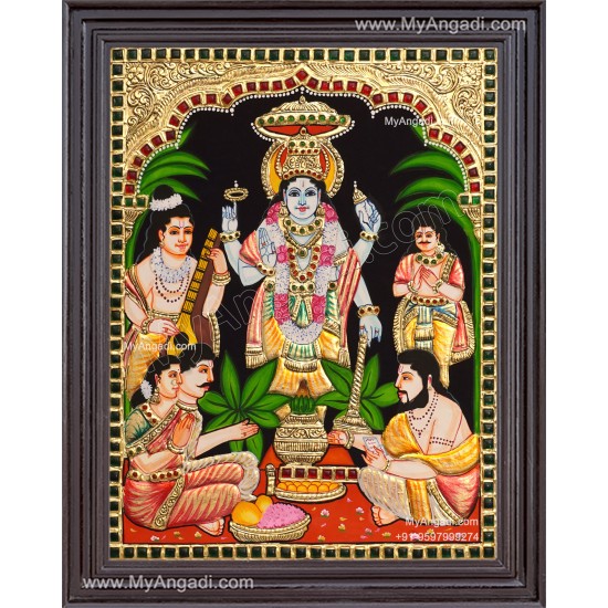 Sathyanarayana Swamy Tanjore Painting