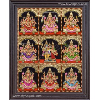 Ashta Lakshmi Tanjore Painting