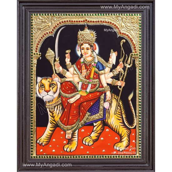 Durga Devi Tanjore Painting Durga Devi Tanjore Painting