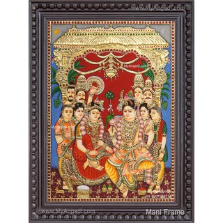 Krishna Rukmani Kalyanam Tanjore Painting