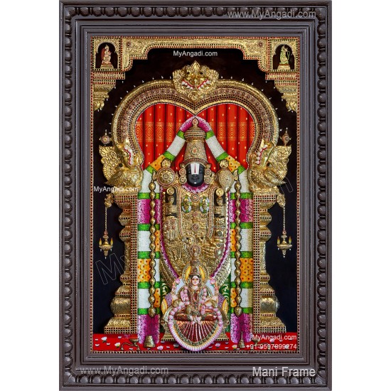 3D Balaji Lakshmi Tanjore Painting 3D Balaji Lakshmi Tanjore Painting