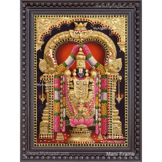 3d Balaji Lakshmi Tanjore Painting 3d Balaji Lakshmi Tanjore Painting