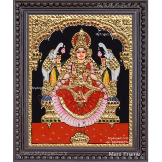 Gajalakshmi  Tanjore Painting