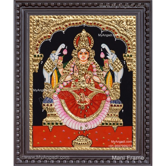 Gajalakshmi  Tanjore Painting